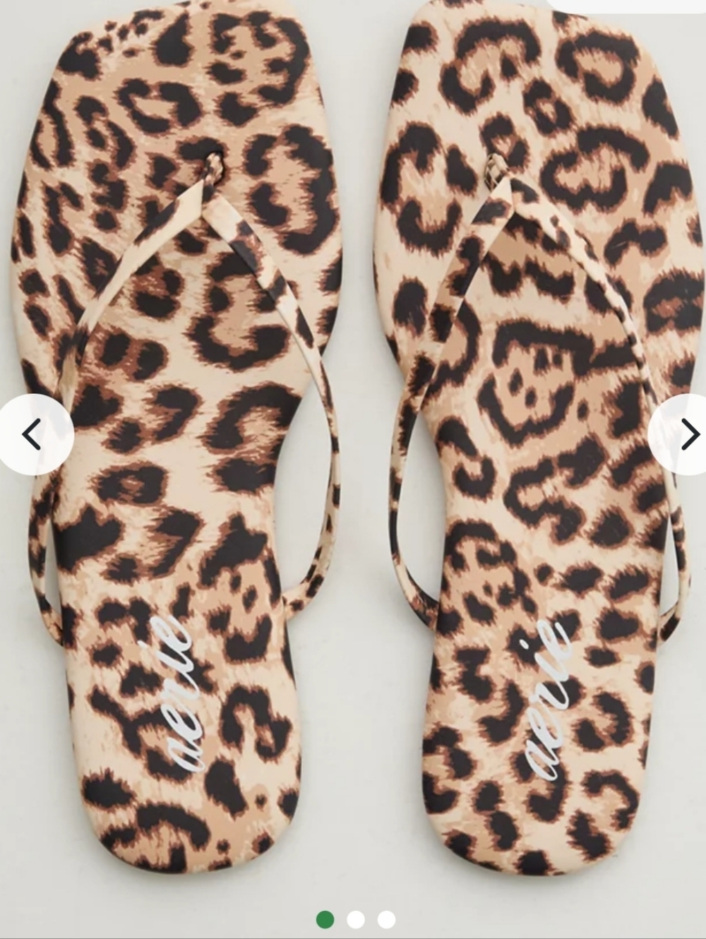 New AERIE American Eagle Flip Flop Sandals Leopard Sz 8